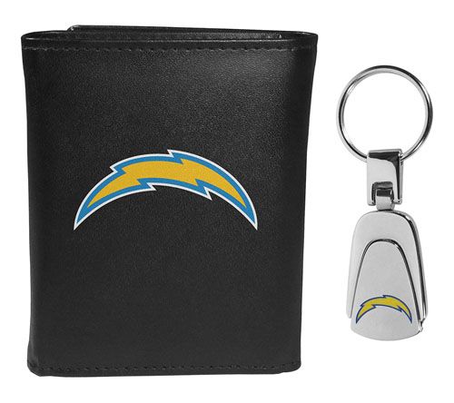 Siskiyou Sports NFL Leather Tri-Fold Wallet & Steel Key Chain — View 22