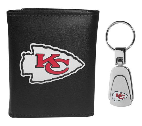 Siskiyou Sports NFL Leather Tri-Fold Wallet & Steel Key Chain — View 23