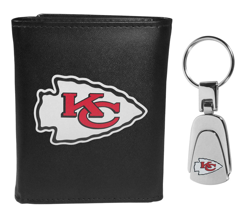 Siskiyou Sports NFL Leather Tri-Fold Wallet & Steel Key Chain — View 54