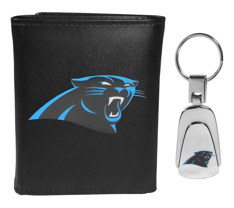 Siskiyou Sports NFL Leather Tri-Fold Wallet & Steel Key Chain — View 56