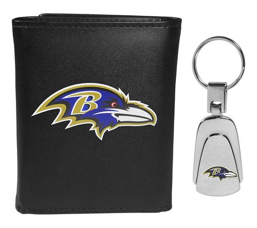 Siskiyou Sports NFL Leather Tri-Fold Wallet & Steel Key Chain — View 31