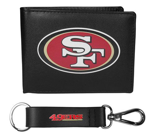 Siskiyou Sports NFL Leather Bi-Fold Wallet & Strap Key Chain — View 4