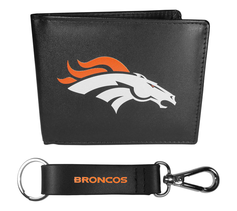 Siskiyou Sports NFL Leather Bi-Fold Wallet & Strap Key Chain — View 39