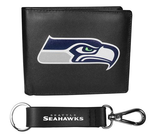 Siskiyou Sports NFL Leather Bi-Fold Wallet & Strap Key Chain — View 8