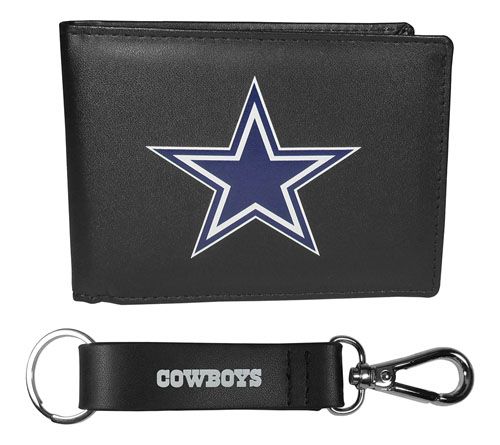 Siskiyou Sports NFL Leather Bi-Fold Wallet & Strap Key Chain — View 9