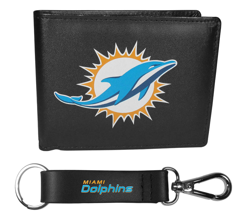 Siskiyou Sports NFL Leather Bi-Fold Wallet & Strap Key Chain — View 44