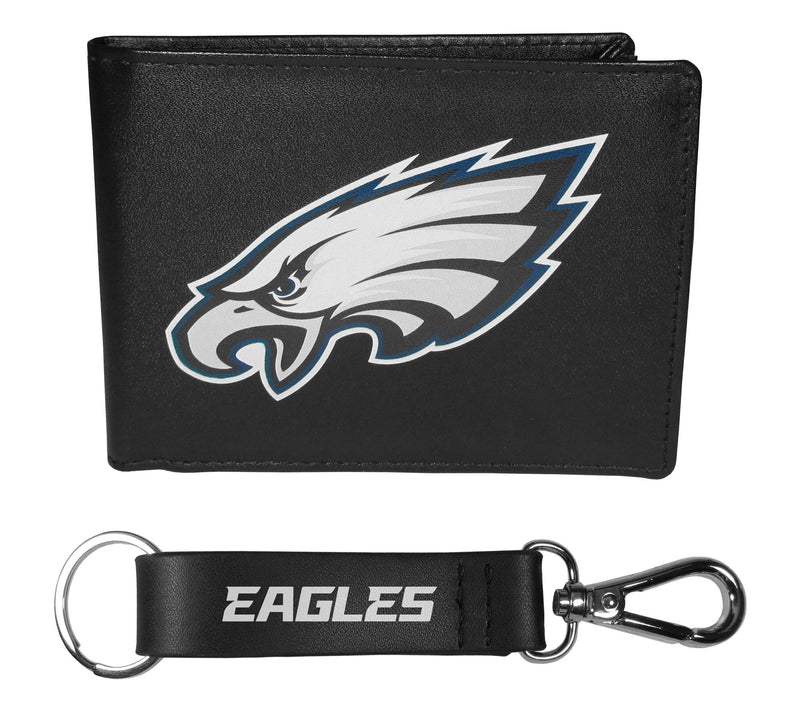 Siskiyou Sports NFL Leather Bi-Fold Wallet & Strap Key Chain — View 46