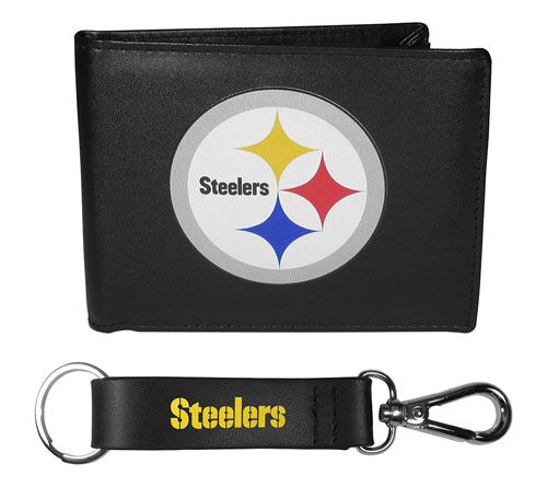 Siskiyou Sports NFL Leather Bi-Fold Wallet & Strap Key Chain — View 17