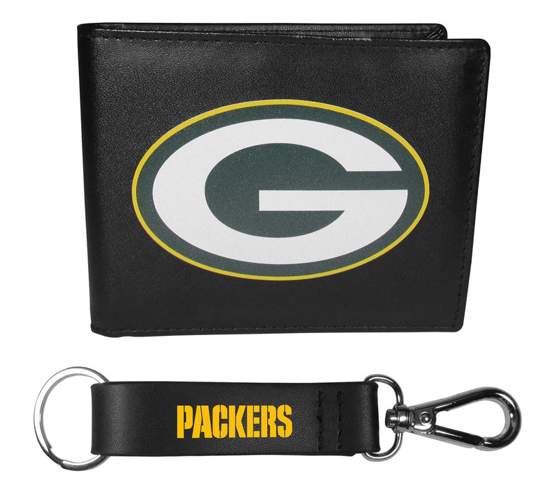 Siskiyou Sports NFL Leather Bi-Fold Wallet & Strap Key Chain — View 50