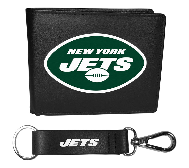 Siskiyou Sports NFL Leather Bi-Fold Wallet & Strap Key Chain — View 52