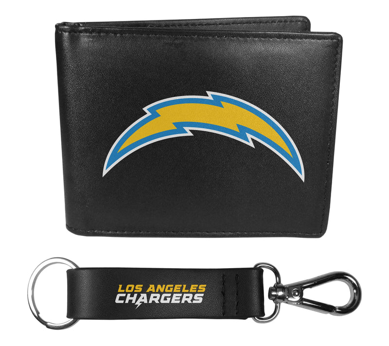 Siskiyou Sports NFL Leather Bi-Fold Wallet & Strap Key Chain — View 55