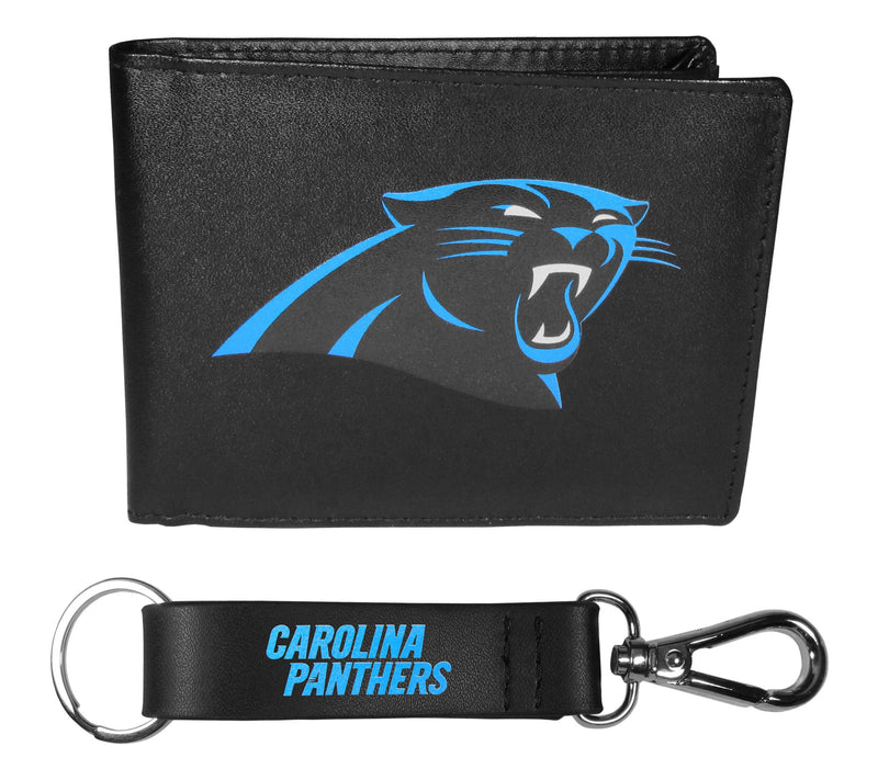 Siskiyou Sports NFL Leather Bi-Fold Wallet & Strap Key Chain — View 58