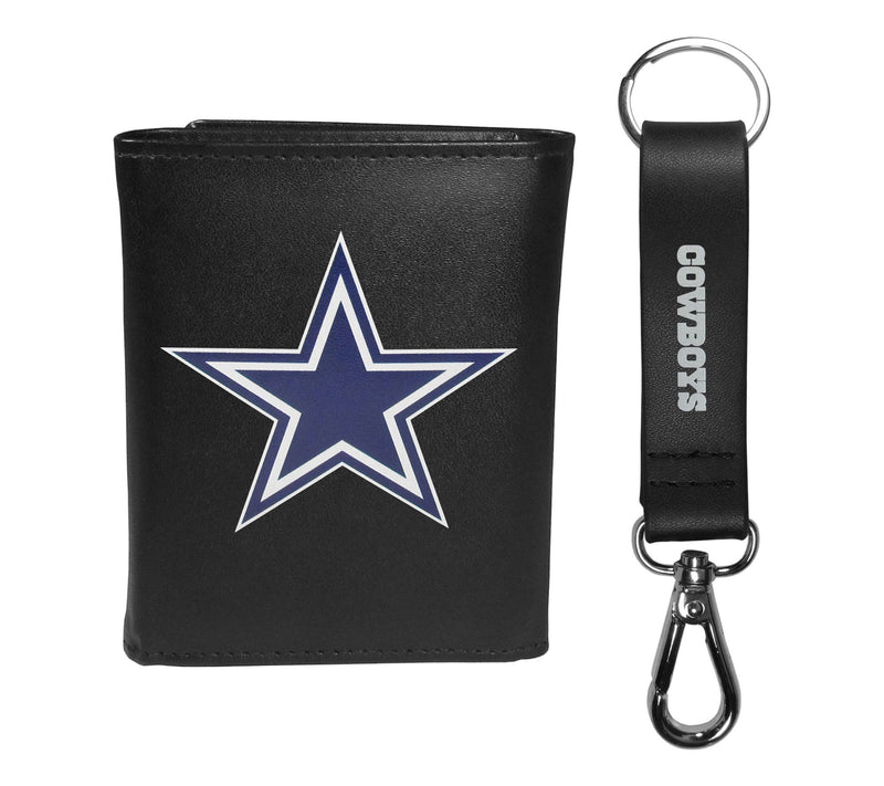 Siskiyou Sports NFL Leather Tri-Fold Wallet & Strap Key Chain — View 39