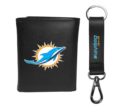 Siskiyou Sports NFL Leather Tri-Fold Wallet & Strap Key Chain — View 11