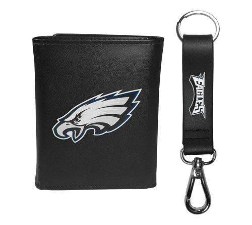 Siskiyou Sports NFL Leather Tri-Fold Wallet & Strap Key Chain — View 13