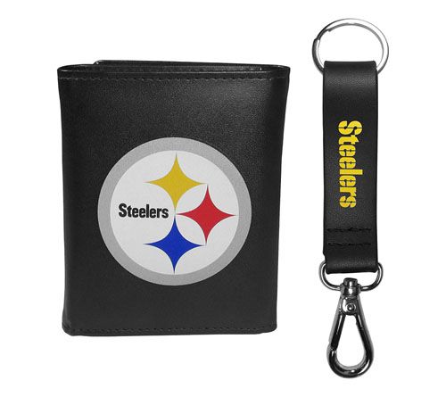 Siskiyou Sports NFL Leather Tri-Fold Wallet & Strap Key Chain — View 16