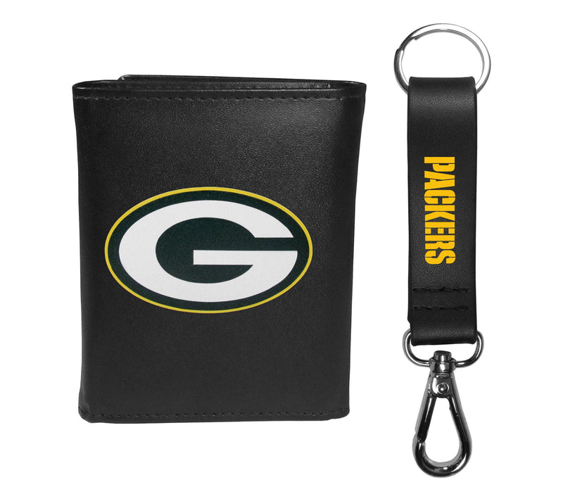 Siskiyou Sports NFL Leather Tri-Fold Wallet & Strap Key Chain — View 48