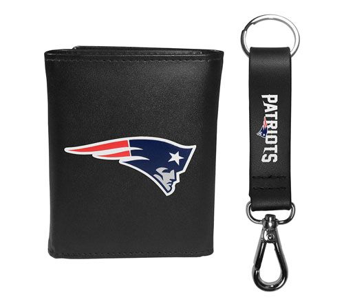 Siskiyou Sports NFL Leather Tri-Fold Wallet & Strap Key Chain — View 18