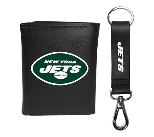 Siskiyou Sports NFL Leather Tri-Fold Wallet & Strap Key Chain — View 19