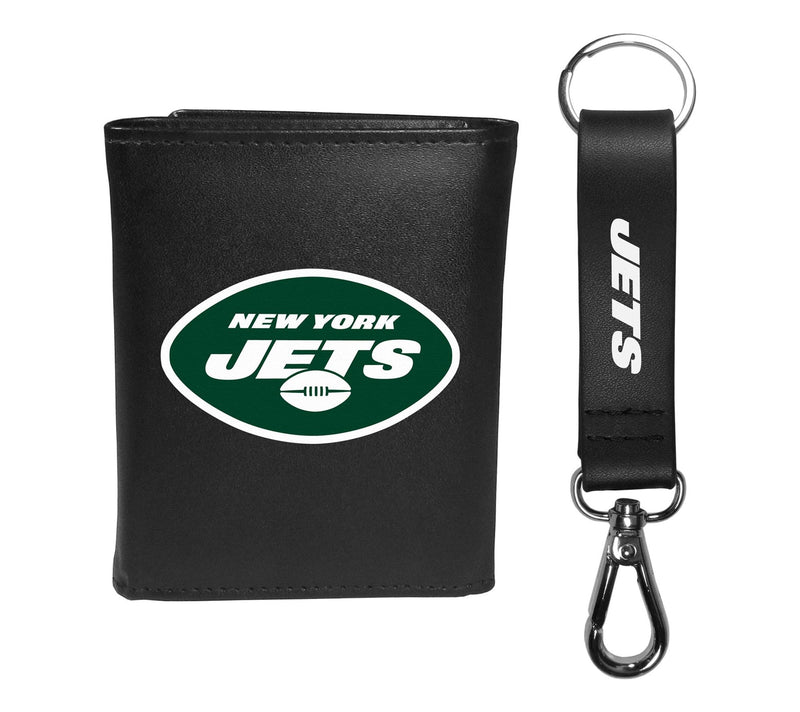 Siskiyou Sports NFL Leather Tri-Fold Wallet & Strap Key Chain — View 50