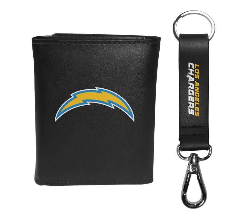Siskiyou Sports NFL Leather Tri-Fold Wallet & Strap Key Chain — View 53