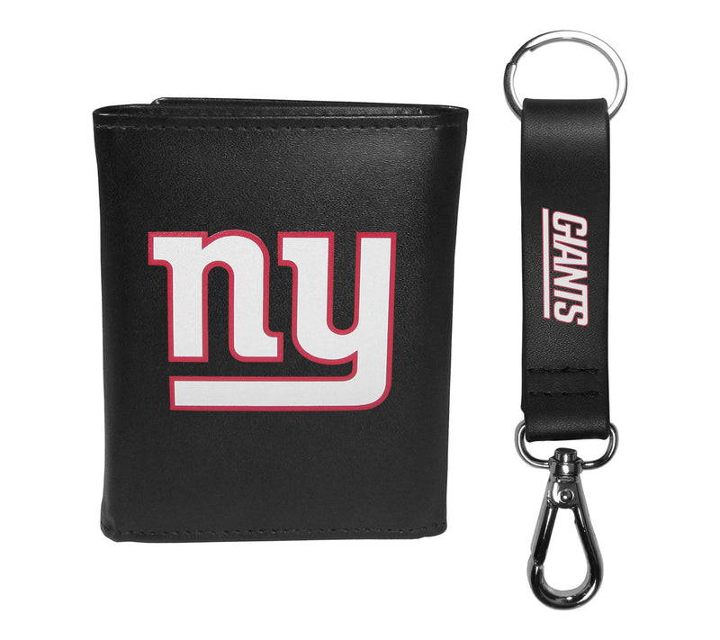 Siskiyou Sports NFL Leather Tri-Fold Wallet & Strap Key Chain — View 58