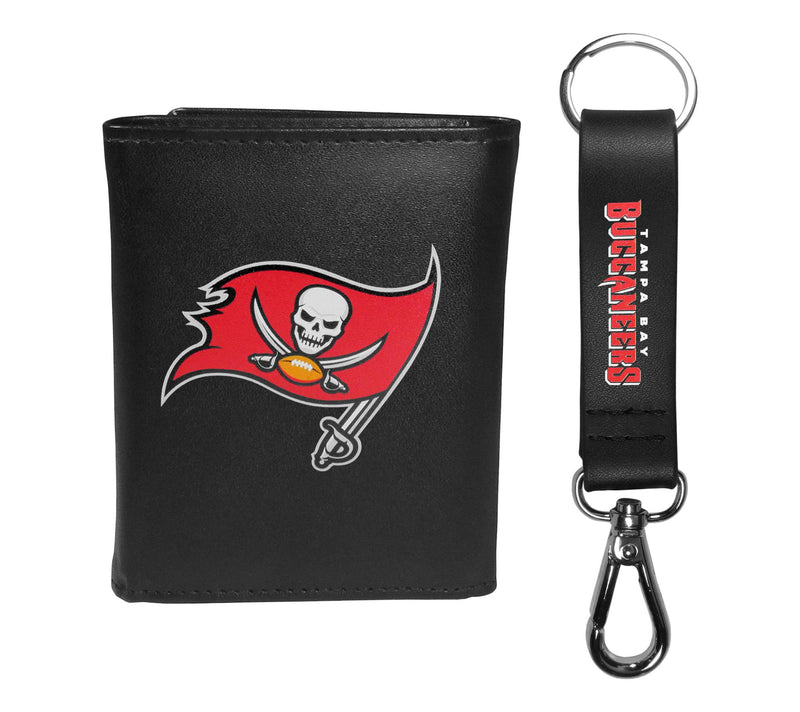 Siskiyou Sports NFL Leather Tri-Fold Wallet & Strap Key Chain — View 60