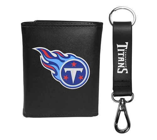 Siskiyou Sports NFL Leather Tri-Fold Wallet & Strap Key Chain — View 30