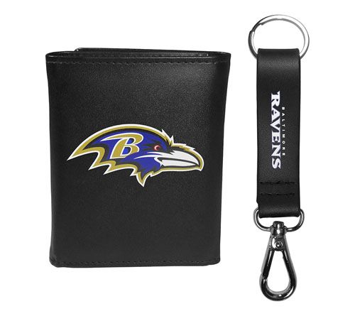 Siskiyou Sports NFL Leather Tri-Fold Wallet & Strap Key Chain — View 31