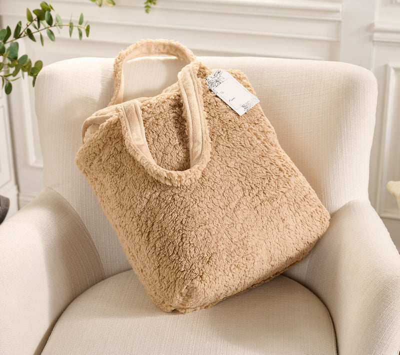 Home Reflections 60x 80" Plush Throw with Sherpa Bag — View 18