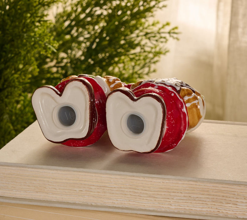 4-Piece Ceramic Gingerbread Salt & Pepper Set by Valerie — View 3