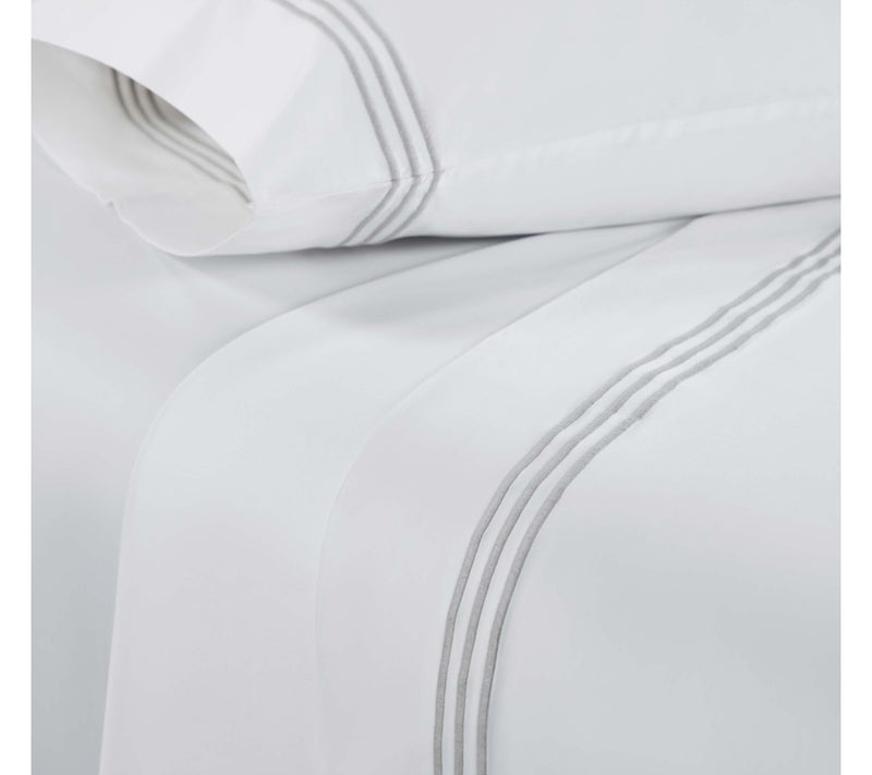 Superior Chain Links Cotton Embroidered Bed Sheet Set-Queen — View 4