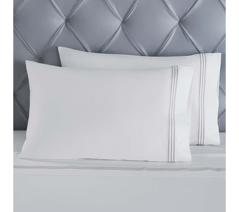 Superior Chain Links Cotton Embroidered Bed Sheet Set-Queen — View 2