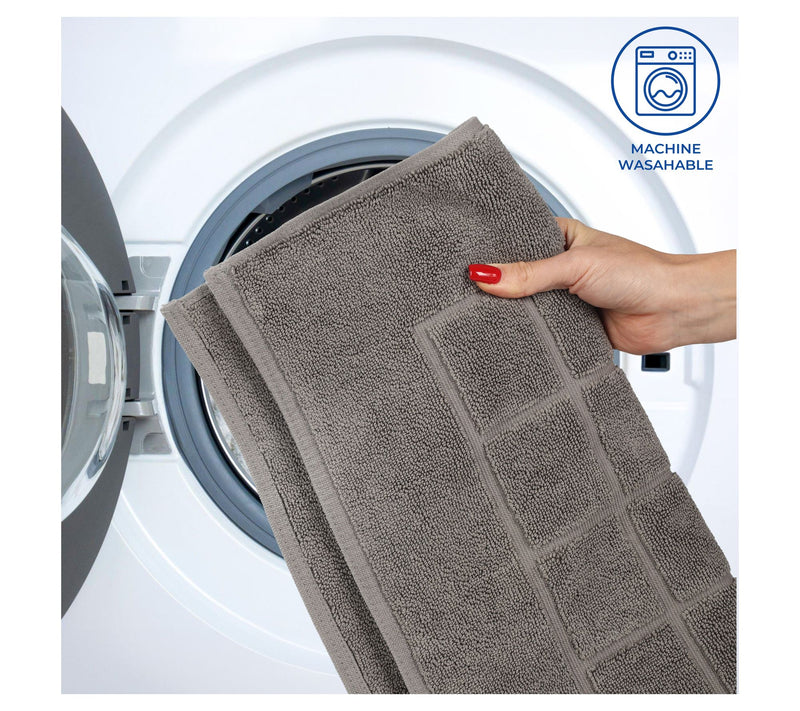 Superior 2 Piece Nora Cotton Absorbent Geometric Bathmats Set — View 6