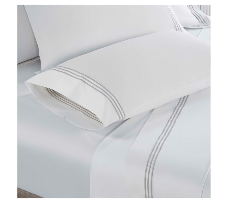 Superior Brandon Cotton Embroidered Bed Sheet Set-Cal/K — View 4