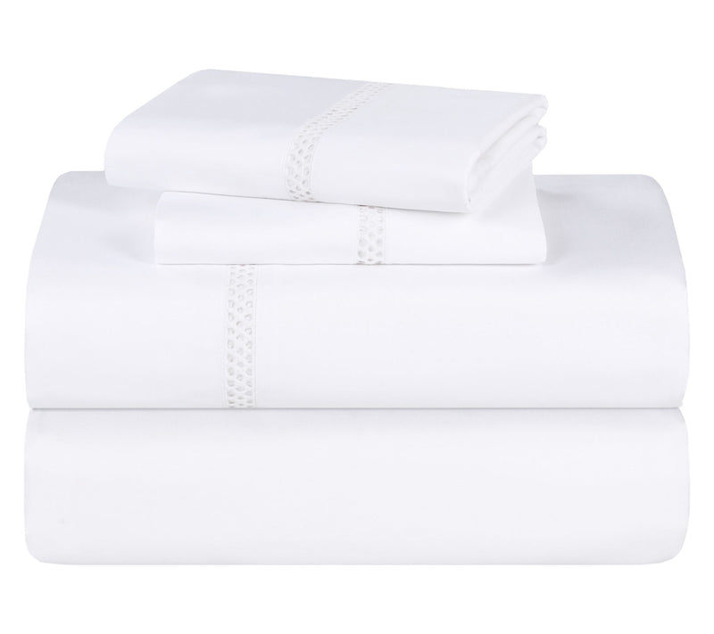 Superior Riverton Cotton Embroidered Sheet Set, Queen — View 13