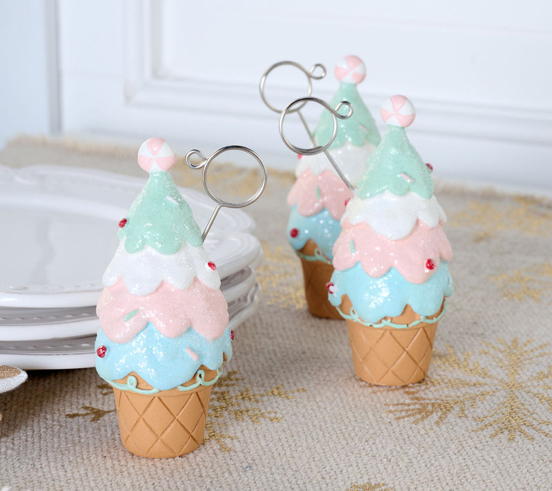 Set of 3 Ice Cream Cone Place Card Holders by Valerie — View 5