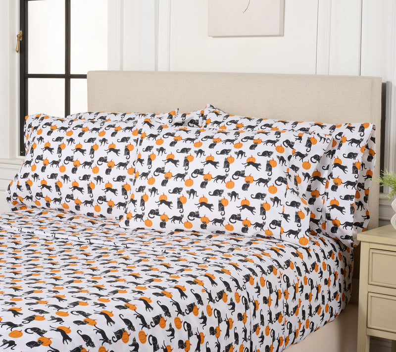 Home Reflections Double Brushed Halloween 6pc Sheet Set — View 9