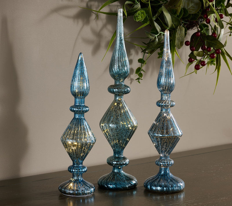 Set of 3 Illuminated Glass Finials by Valerie — View 7