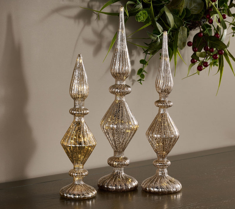 Set of 3 Illuminated Glass Finials by Valerie — View 10