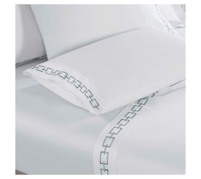 Superior Chain Links Cotton Embroidered Bed Sheet Set-King — View 4