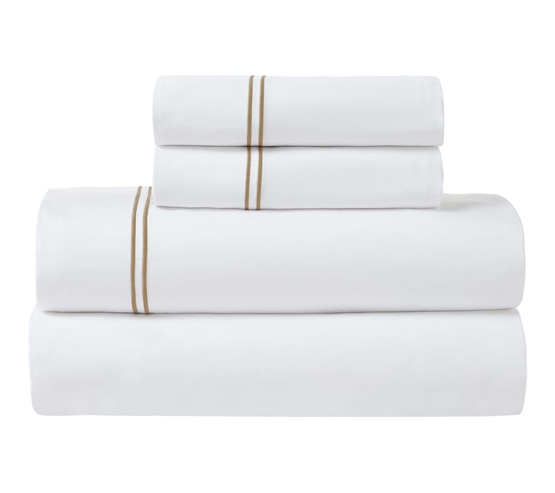 Superior Fieldstone Cotton Embroidered Bed Sheet Set-Twin — View 12