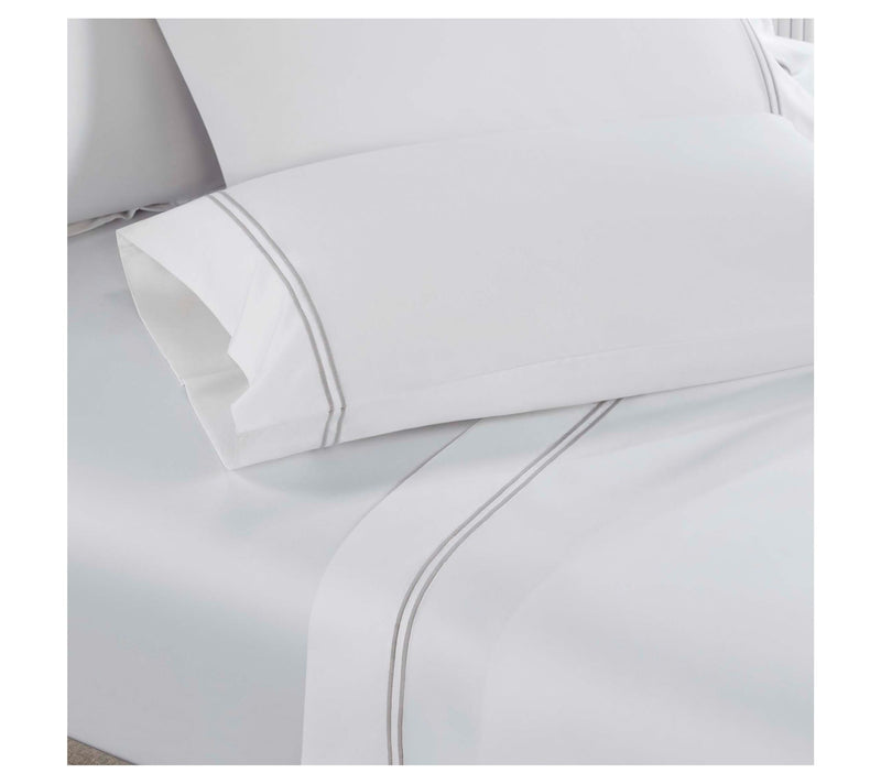 Superior Fieldstone Cotton Embroidered Bed Sheet Set-Twin — View 5