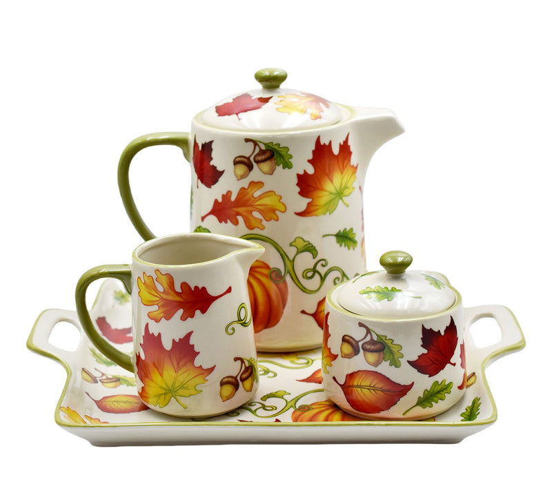 Temp-tations 4-Piece Tea Set w/ Square Tray — Main view