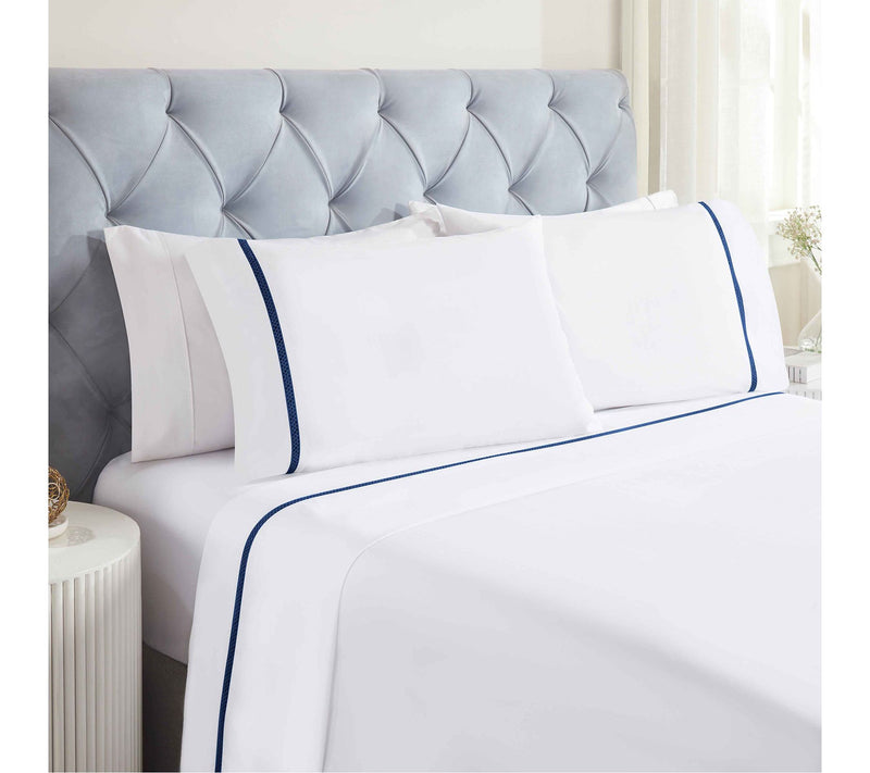 Superior Riverton Cotton Embroidered Sheet Set-Cal/King — View 12