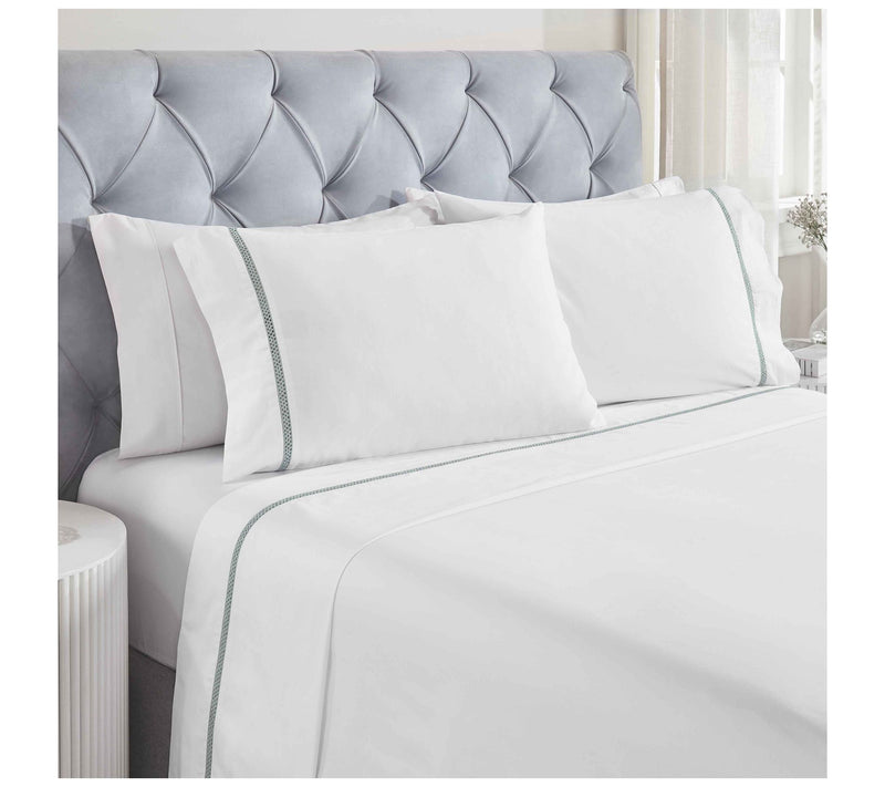 Superior Riverton Cotton Embroidered Sheet Set, King — View 14