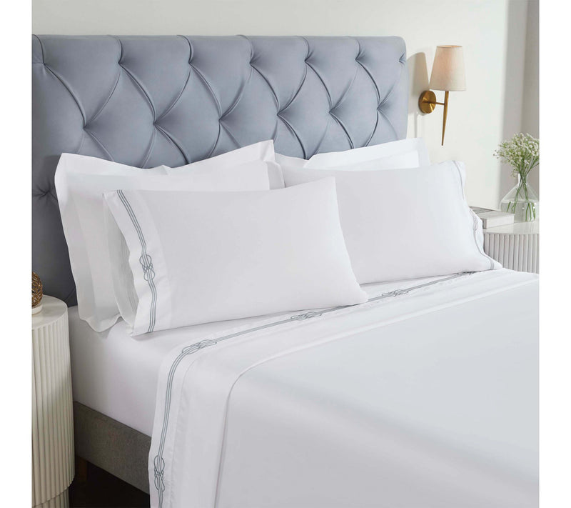 Superior Moonlawn Cotton Gold Embroidered Sheet Set, Twin XL — View 15