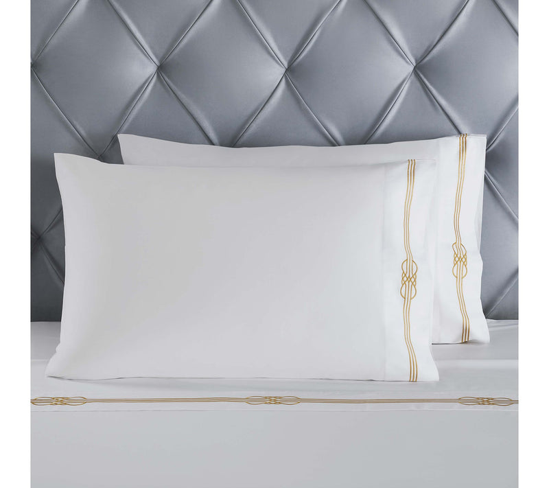 Superior Moonlawn Cotton Gold Embroidered Sheet Set, Twin XL — View 3