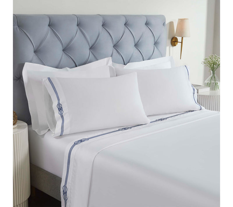 Superior Moonlawn Cotton Gold Embroidered Sheet Set, Twin — View 14