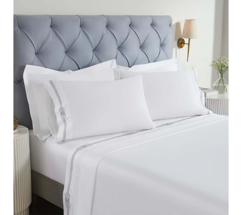 Superior Moonlawn Cotton Gold Embroidered Sheet Set, Twin — View 15